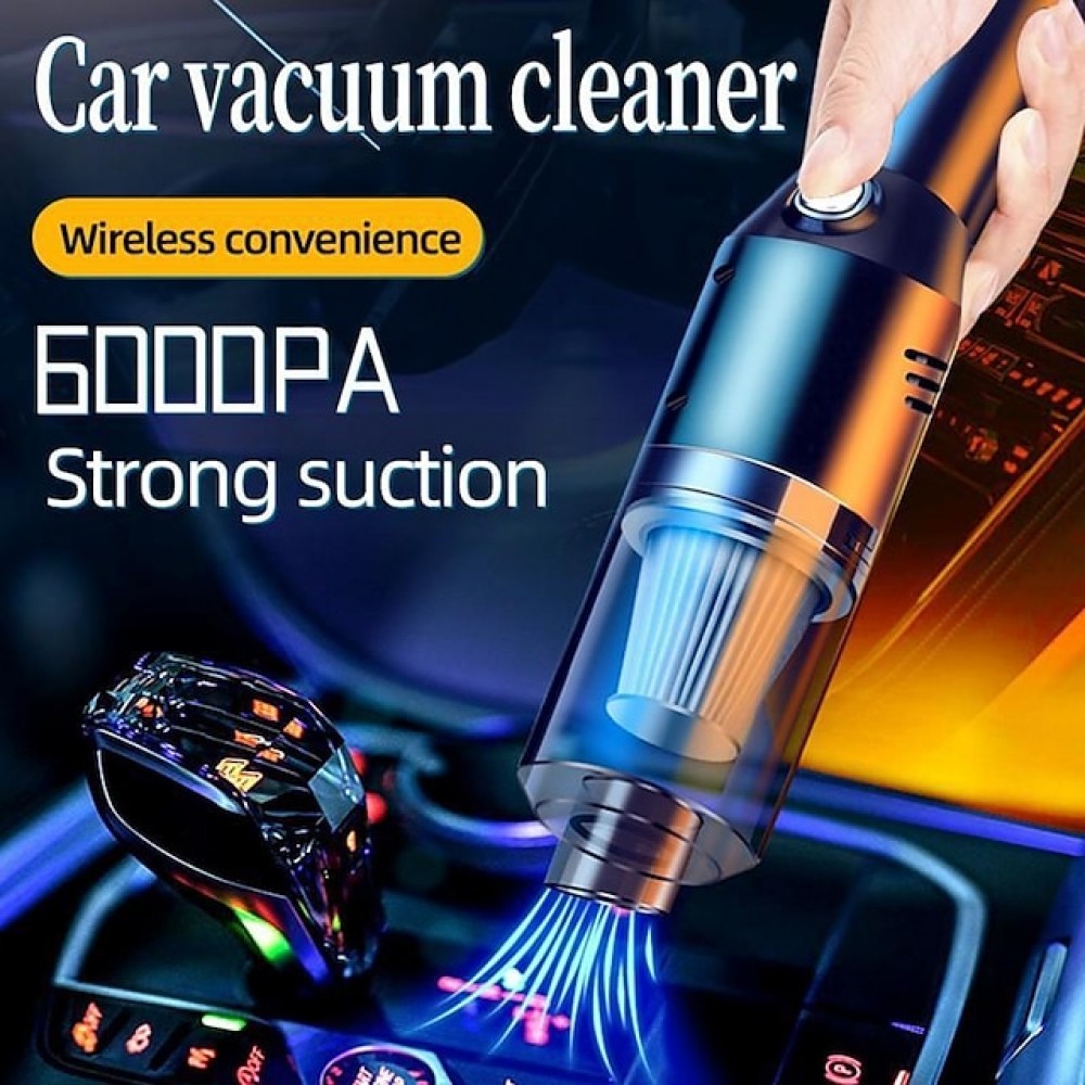 Wireless Car Vacuum Cleaner Wireless 6000Pa Handheld Mini Vaccum Cleaner for Car Home Desktop Cleaning Low Noise Cordless Portable Vacuum Cleaner
Wireless Car Vacuum Cleaner Wireless 6000Pa Handheld Mini Vaccum Cleaner for Car Home Desktop Cleaning Low Noise Cordless Portable Vacuum Cleaner