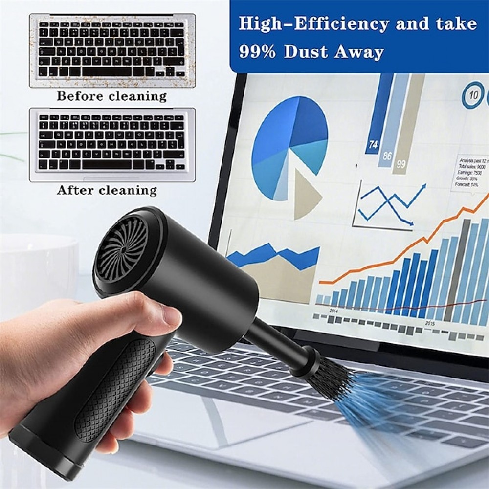 Wireless Air Blower 51000 RPM Dust Blowing Gun USB Compressed Air Duster Cleaning For Computer Laptop Keyboard Camera Cleaning
Wireless Air Blower 51000 RPM Dust Blowing Gun USB Compressed Air Duster Cleaning For Computer Laptop Keyboard Camera Cleaning